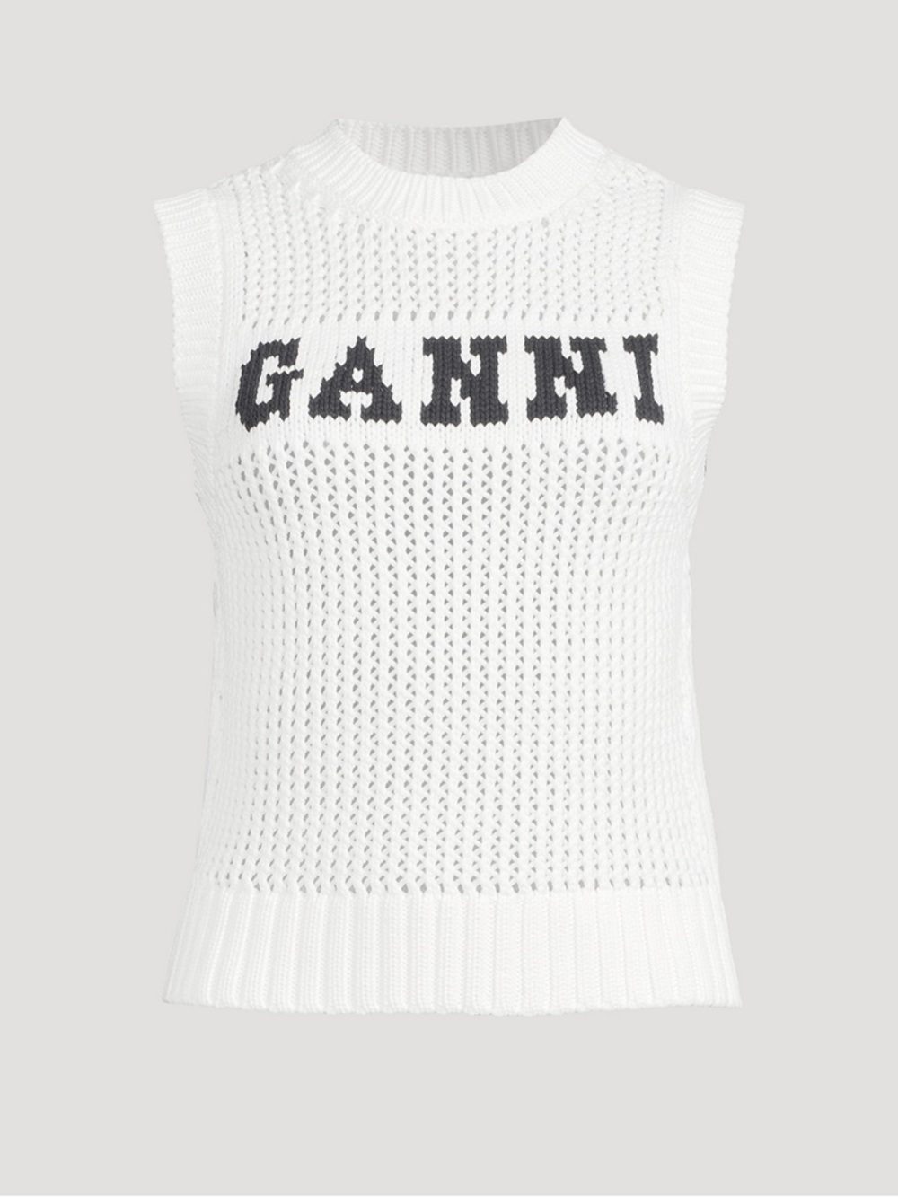 GANNI Crochet Sweater Vest